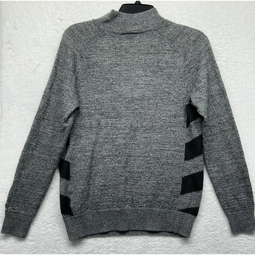 Nike Womens Size M Gray Long Sleeve 1/2 Zip Wool Blend Sweater (L8)